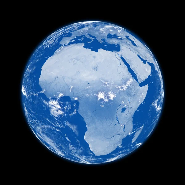 Afrika op blauw aarde — Stockfoto