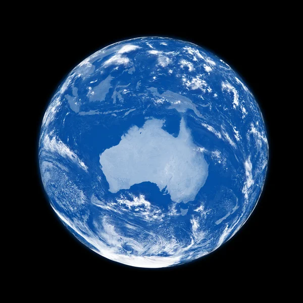 Mavi Dünya üzerindeki Avustralya — Stok fotoğraf