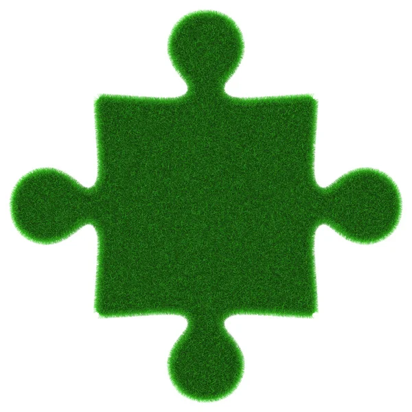 Зеленый пазл — стоковое фото