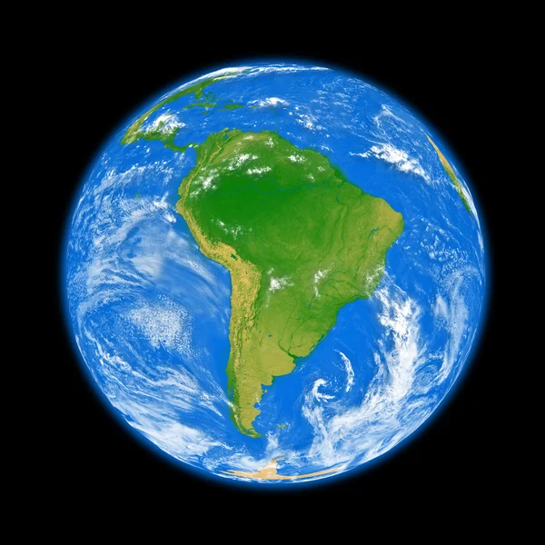 Dünya üzerinde Güney Amerika — Stok fotoğraf