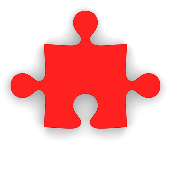 Red puzzle piece — Stock Photo, Image