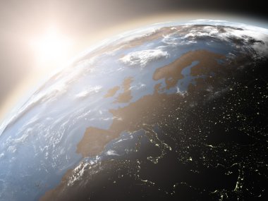 Avrupa üzerinden gündoğumu