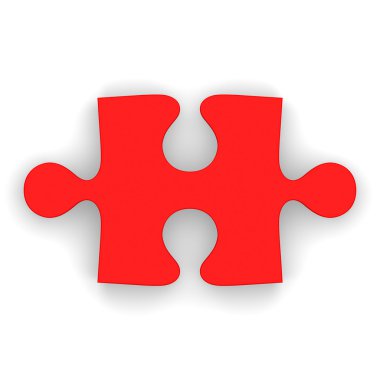 Kırmızı bulmaca parçası