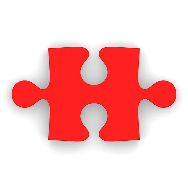 빨간 퍼즐의 한 조각 — 스톡 사진