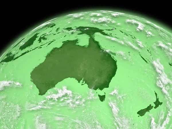 Australien på gröna jorden — Stockfoto
