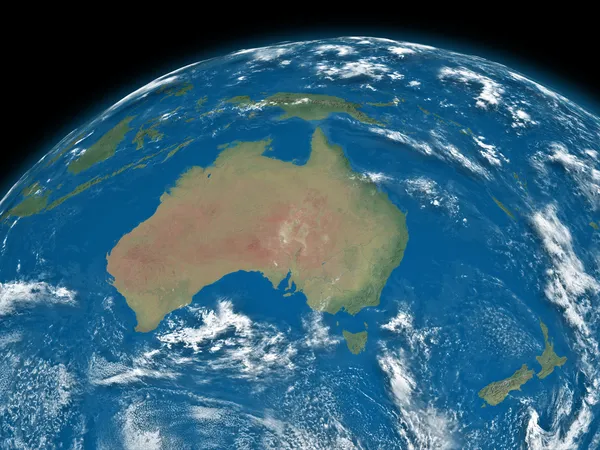 Австралия на голубой Земле — стоковое фото