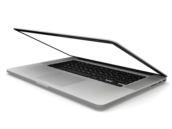 Laptop with white screen — Stock Photo, Image