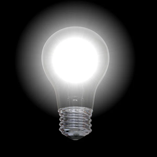 Lightbulb in dark — Stock Photo, Image