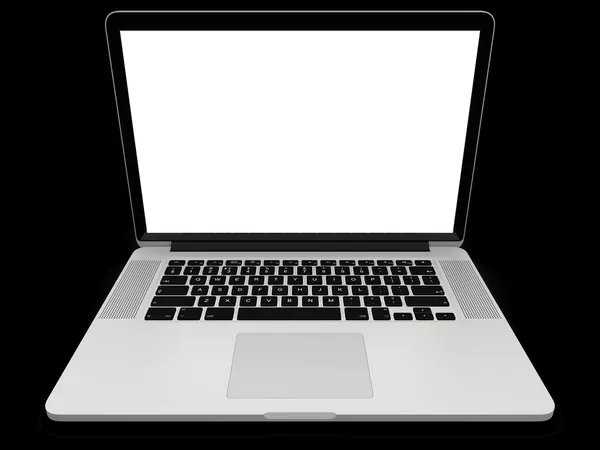 Laptop with white screen — Stock Photo, Image