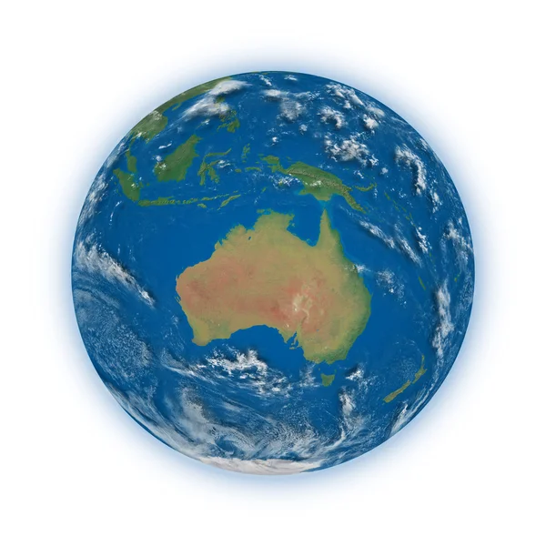 Australien på planetjorden — Stockfoto