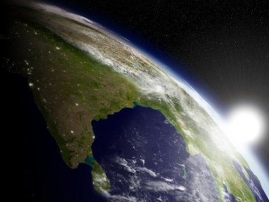 Sunrise Hindistan over