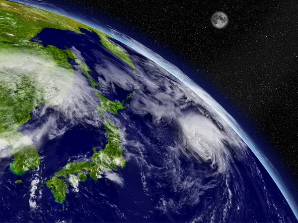 Японських островів з космосу — стокове фото