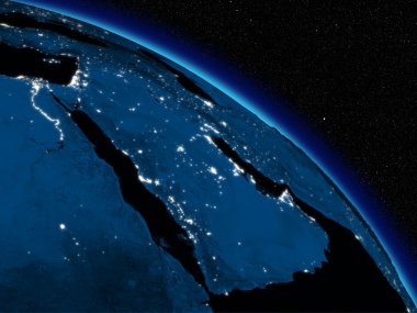 gece boyunca Arap Yarımadası