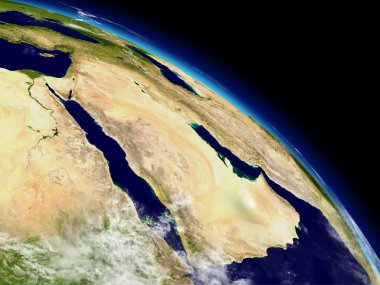 Arabian peninsula from space clipart