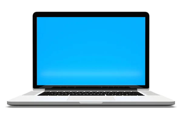 Laptop with white screen — Stock Photo, Image
