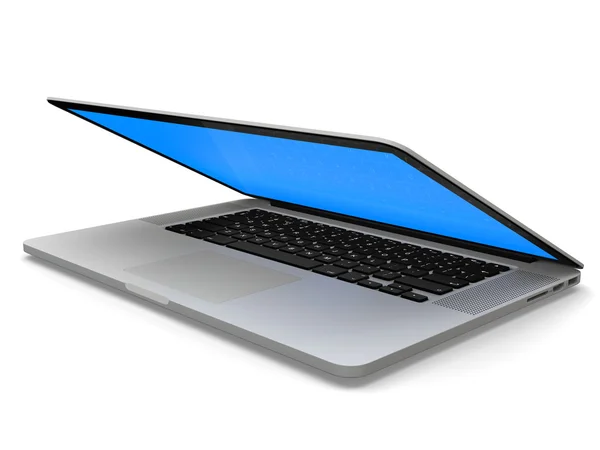 Laptop fehér képernyővel — Stock Fotó