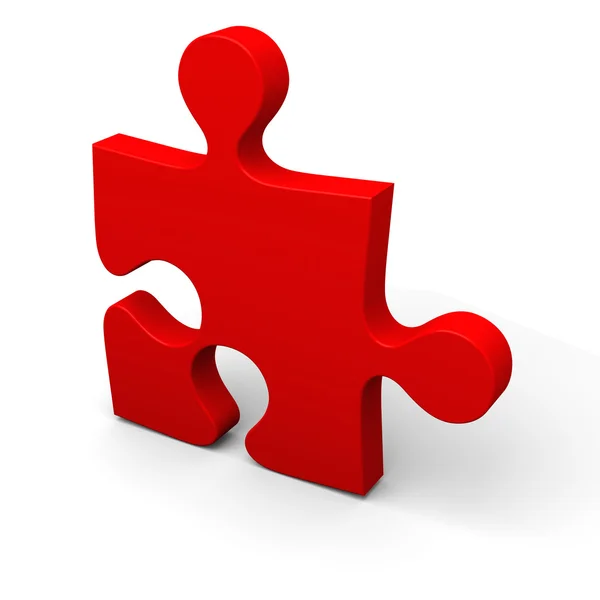 Red puzzle piece — Stock Photo, Image