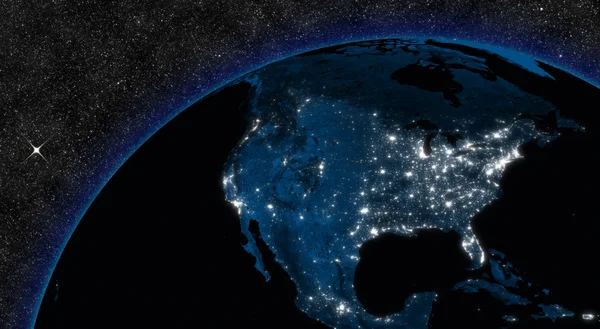 Noc w Ameryce Północnej — Zdjęcie stockowe