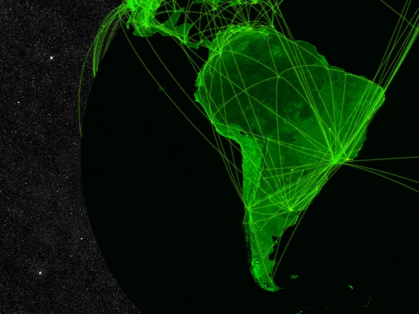 Rede América do Sul — Fotografia de Stock