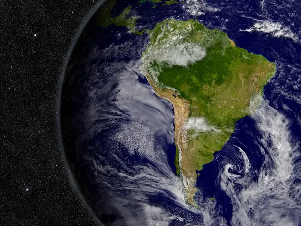 Sud America sul pianeta Terra — Foto Stock