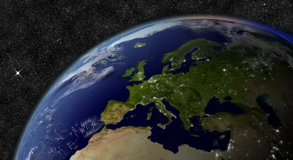 欧洲从空间 — 图库照片