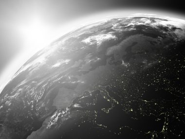 Avrupa üzerinden gündoğumu