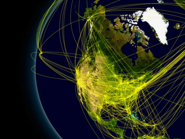 North America connections — Stock Photo, Image