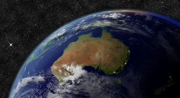 Australië vanuit de ruimte — Stockfoto