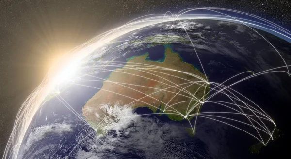 Network over Australia — Stock Photo, Image