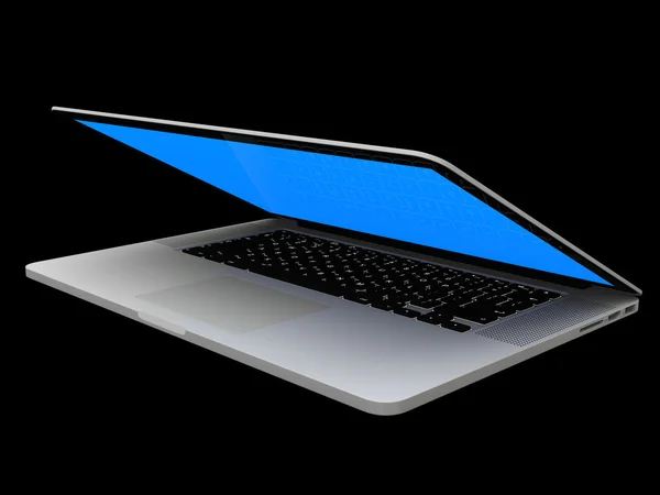 Beyaz ekranlı dizüstü bilgisayar — Stok fotoğraf