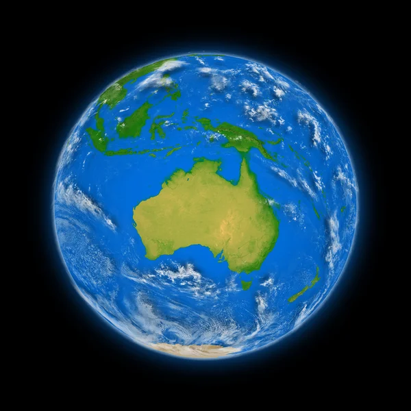 Australië op de planeet aarde — Stockfoto