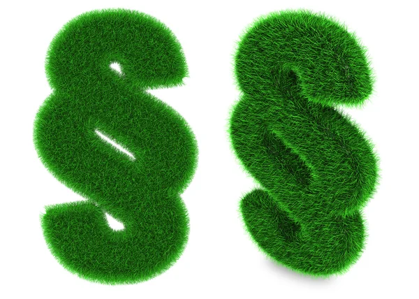 Paragraph symbol made of grass — Stock Photo, Image