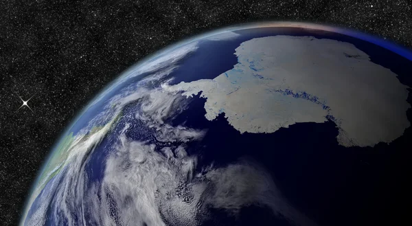 Antarktis från rymden — Stockfoto