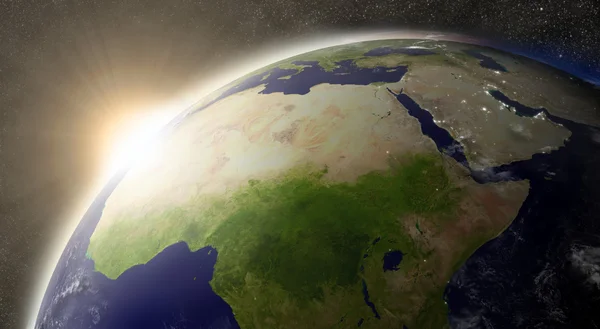 Sun over North Africa — Stock Photo, Image