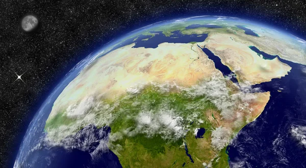 Noord-Afrika op de planeet aarde — Stockfoto