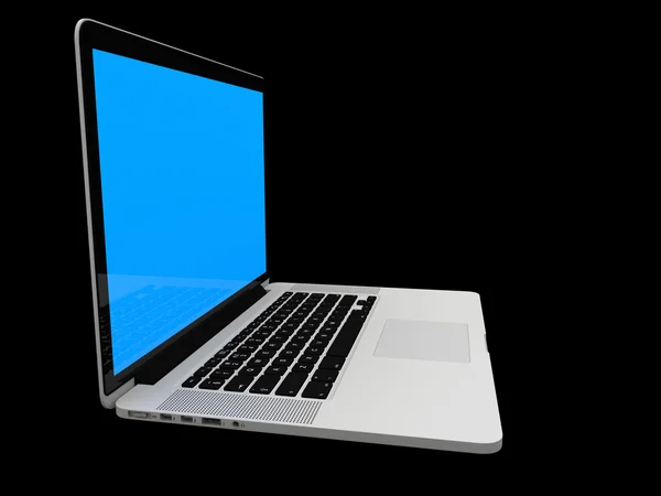 Laptop with white screen — Stock Photo, Image