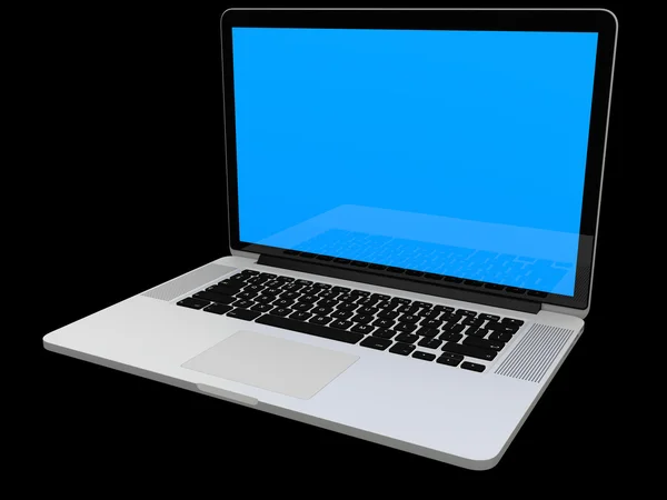 Laptop met wit scherm — Stockfoto