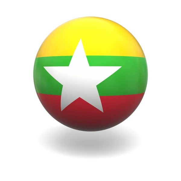 Myanmar flag — Stock Photo, Image