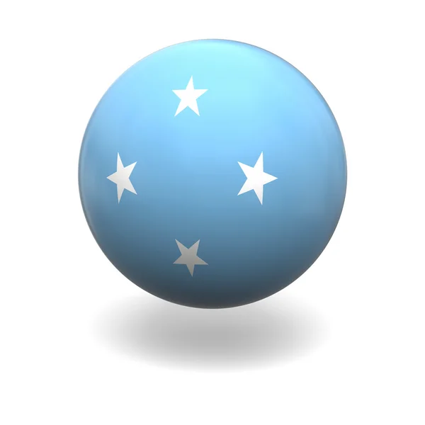 Micronesia flag — Stock Photo, Image