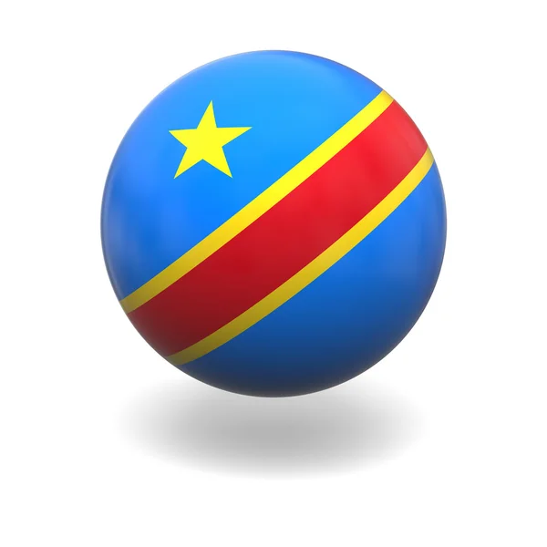 Repubblica democratica del Congo Bandiera — Foto Stock