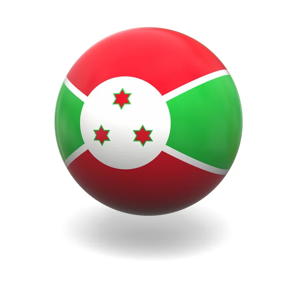 Burundiska flagga — Stockfoto