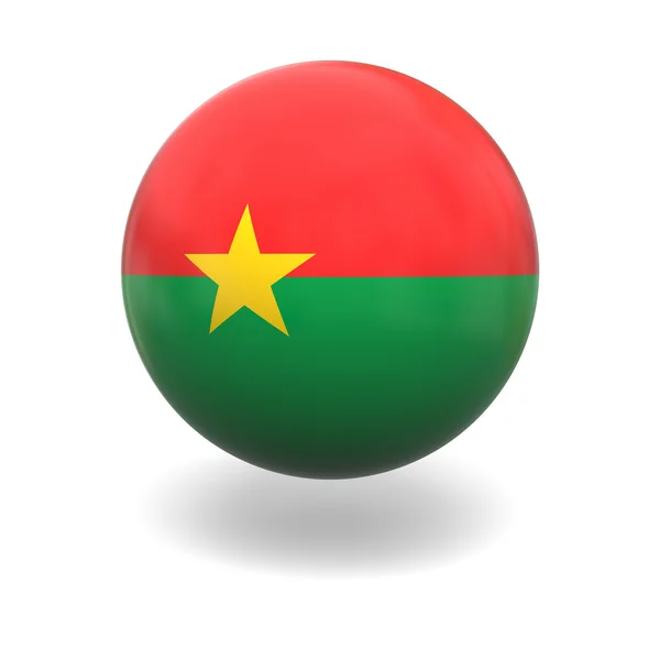 Burkina Fasos flagga — Stockfoto