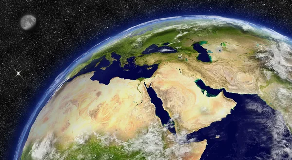 Mellanöstern på planetjorden — Stockfoto