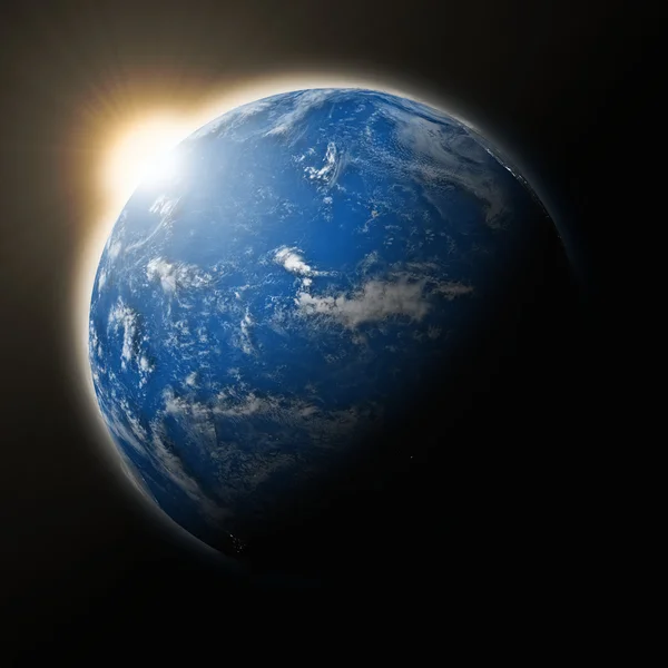 Sun over Pacific Ocean on planet Earth — Stock Photo, Image