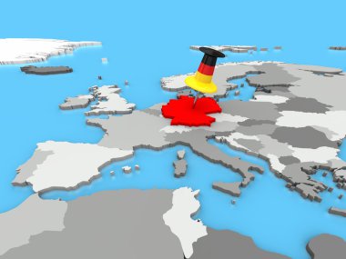 harita Avrupa sabitlenmiş Almanya