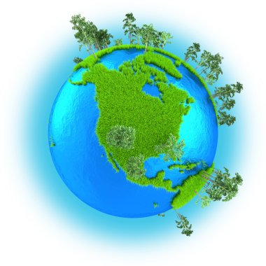 North America on planet Earth clipart