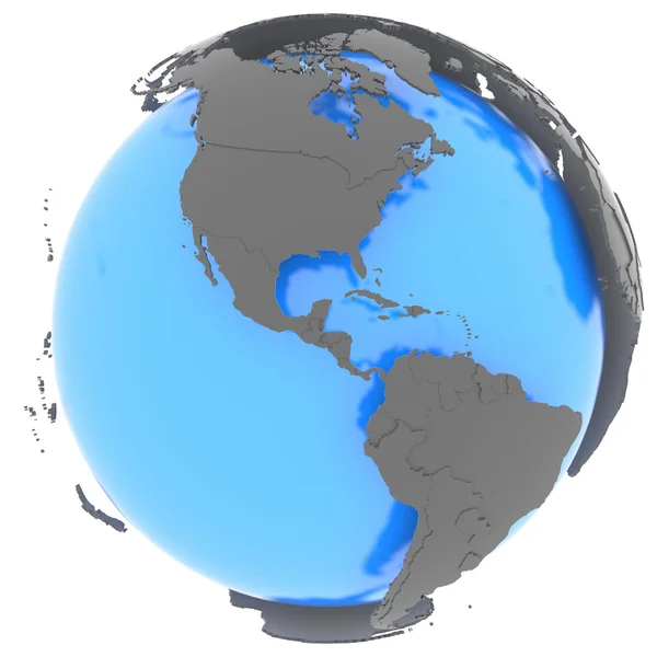 Północnej i Ameryce Południowej na ziemi — Zdjęcie stockowe