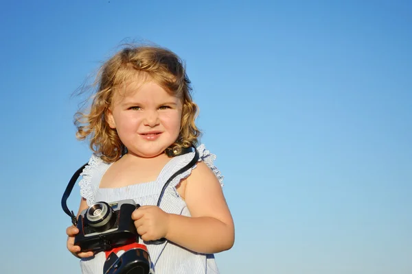 Malá novinářka — Stock fotografie