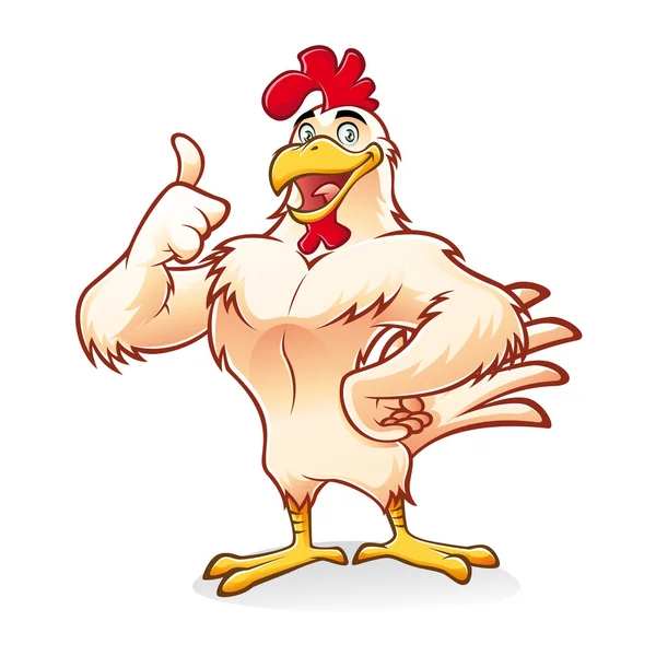 Pollo fuerte — Vector de stock