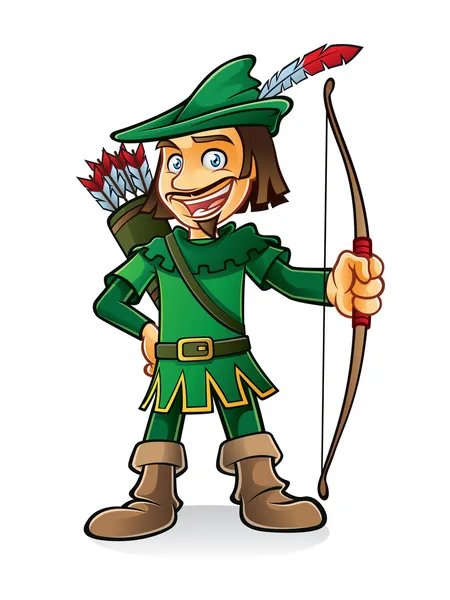 Met Robin Hood. — Stockvector